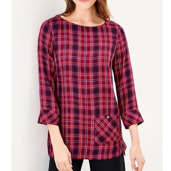 J. Jill Tops - J. Jill plaid tunic top